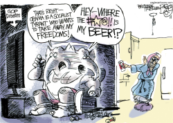 BATTERED PRESIDENT SYNDROME by Pat Bagley