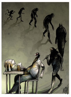 LA EVOLUCIóN Y LA CERVEZA  by Angel Boligan