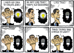 OBAMAS JOBS PLAN by Bob Englehart