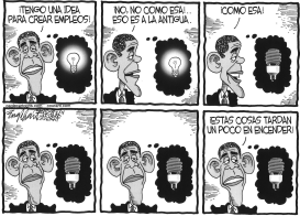 EL PLAN DE EMPLEOS DE OBAMA by Bob Englehart