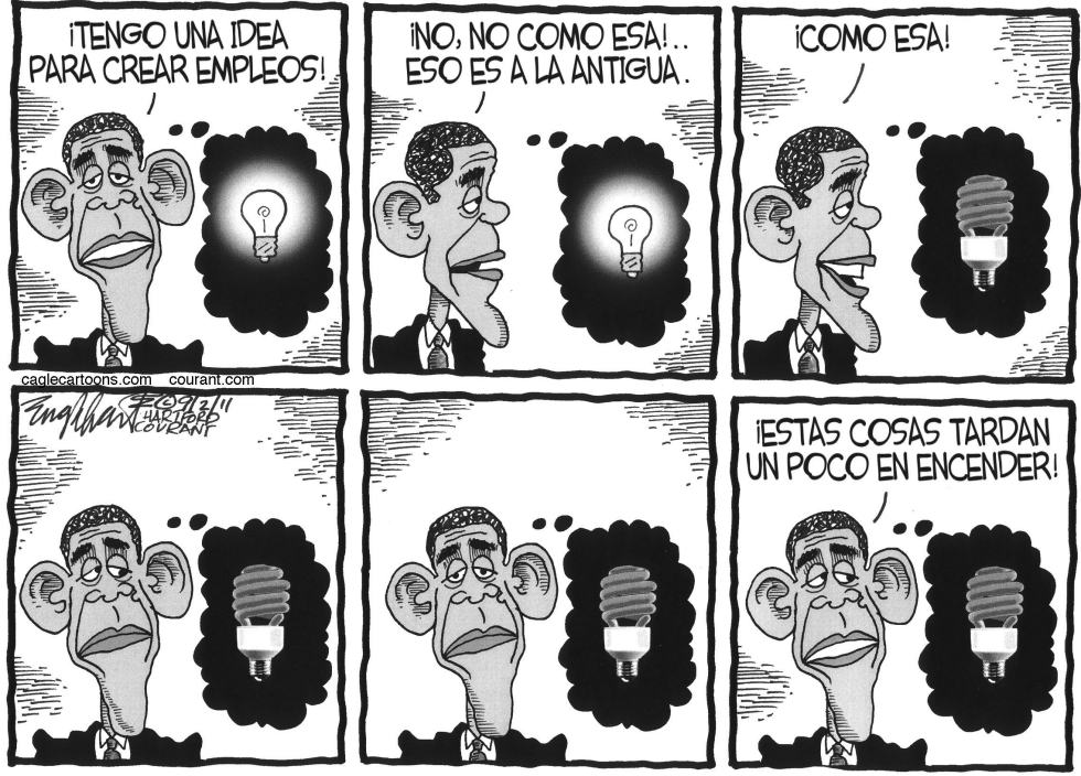  EL PLAN DE EMPLEOS DE OBAMA by Bob Englehart