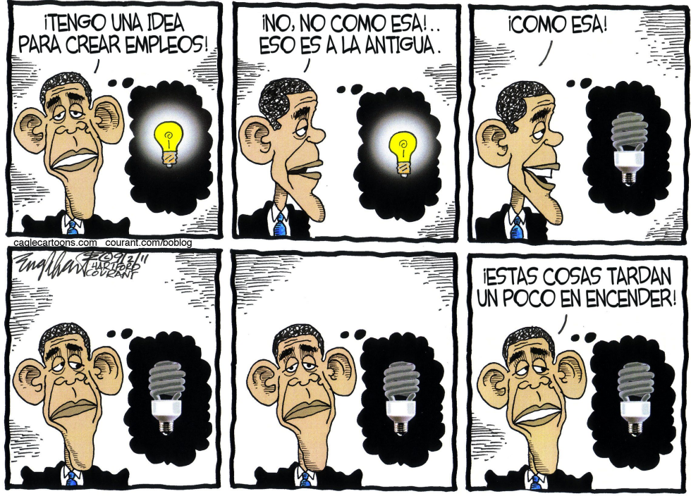  EL PLAN DE EMPLEOS DE OBAMA  by Bob Englehart