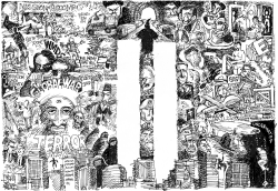 9/11 NEGATIVE SPACE by Pat Bagley