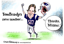 TOM BRADY 517 YARDS by Dave Granlund