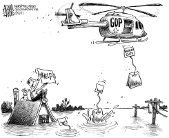 FEMA FUNDING by Adam Zyglis