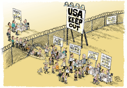 RICK PERRY BORDER FENCE by Daryl Cagle