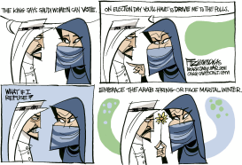 SAUDI SUFFRAGE by David Fitzsimmons