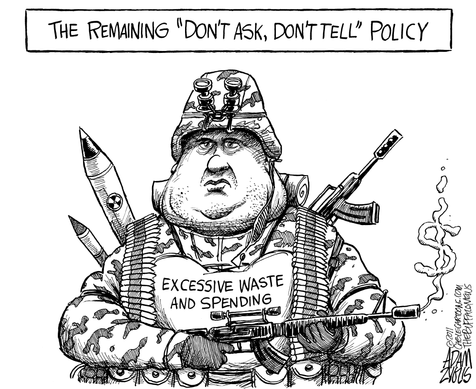  MILITARY EXCESS by Adam Zyglis