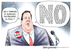 GOV CHRISTIE SAYS NO by Dave Granlund