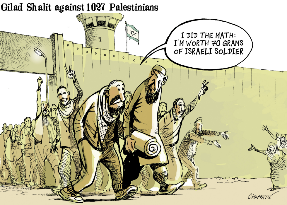  ISRAELI SOLDIER TO BE FREED by Patrick Chappatte