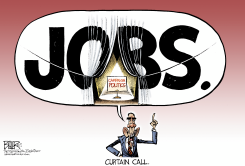 JOBS BILL RHETORIC by Nate Beeler