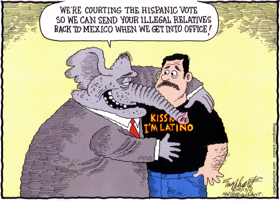  GOP COURTS HISPANIC VOTE by Bob Englehart