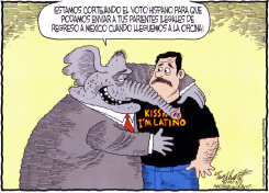 EL GOP CORTEJA EL VOTO HISPANO  by Bob Englehart