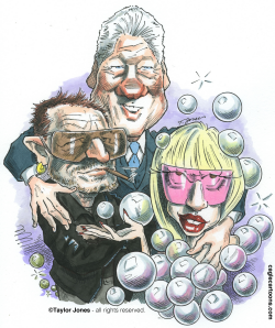 BILL Y BONO Y GAGA  by Taylor Jones