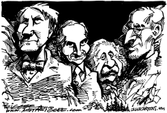 EDISON, FORD, EINSTEIN AND JOBS by Milt Priggee