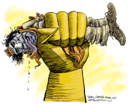 GADHAFI MUERTO  by Daryl Cagle