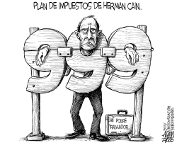 PLAN DE IMPUESTOS DE HERMAN CAIN by Adam Zyglis