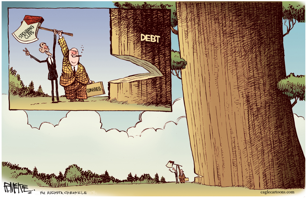  SPENDING CUTS by Rick McKee