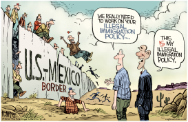 ILLEGAL IMMIGRATION by Rick McKee