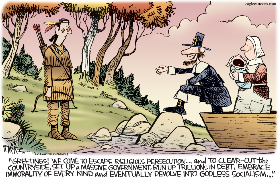  PILGRIM LANDING by Rick McKee