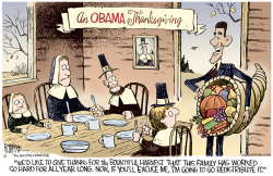 OBAMA THANKSGIVING by Rick McKee