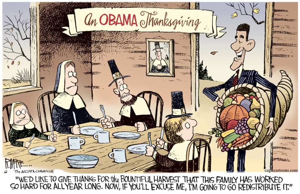  OBAMA THANKSGIVING by Rick McKee