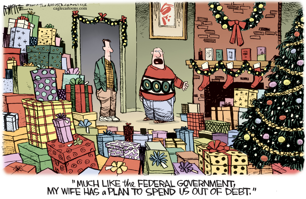  CHRISTMAS DEBT SPENDING by Rick McKee