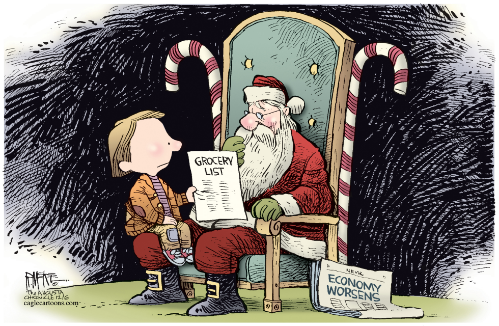  BAD ECONOMY CHRISTMAS by Rick McKee