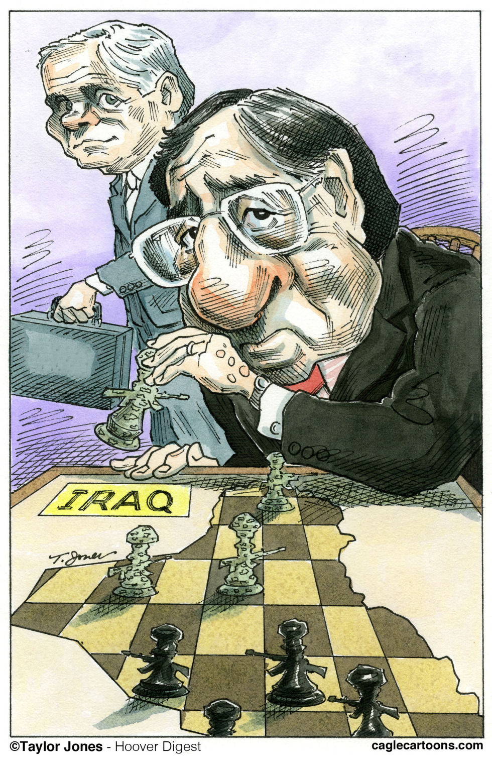  LEON PANETTA AND BOB GATES by Taylor Jones