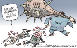 PERRYS FLAT TAX by Mike Keefe