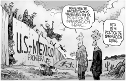 INMIGRACION ILEGAL by Rick McKee