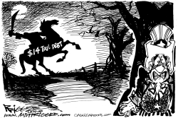 SLEEPY HOLLOW DEBT by Milt Priggee