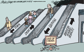 UPWARD MOBILITY by Mike Keefe