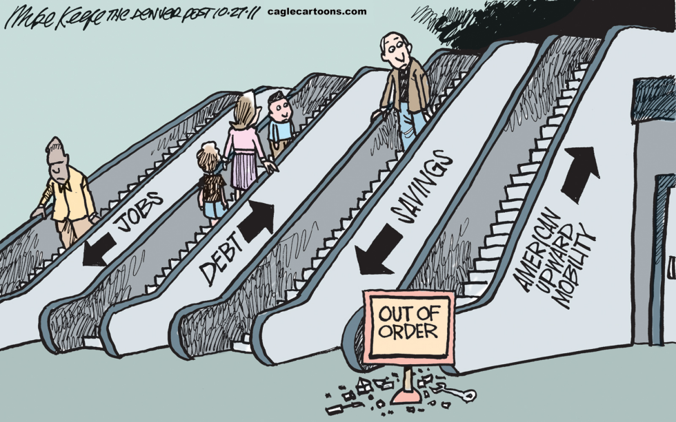  UPWARD MOBILITY by Mike Keefe