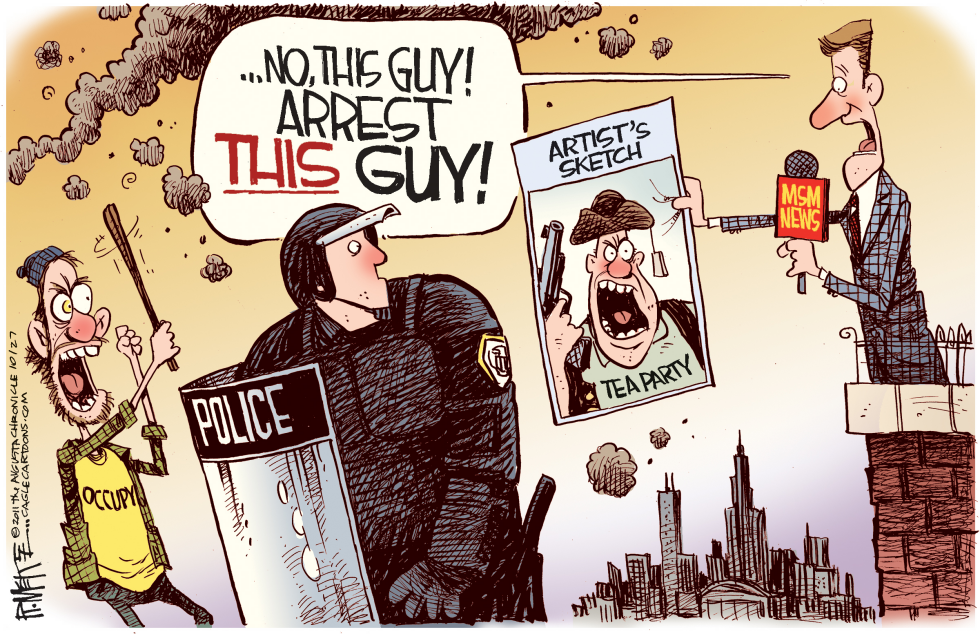  OCCUPY PROTESTER ARRESTS by Rick McKee